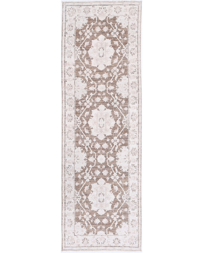 Serenity 2' 4" X 7' 10" Hand Knotted Wool Rug 2' 4" X 7' 10" (71 X 239) / Brown / Wool