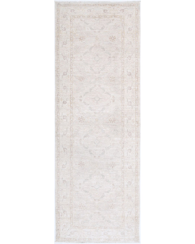 Serenity 3' 4" X 9' 10" Hand Knotted Wool Rug 3' 4" X 9' 10" (101 X 300) / Ivory / Wool