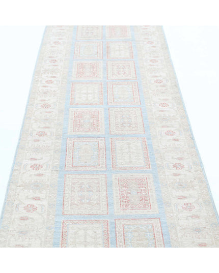 Serenity 2' 7" X 9' 6" Hand Knotted Wool Rug 2' 7" X 9' 6" (79 X 290) / Blue / Wool