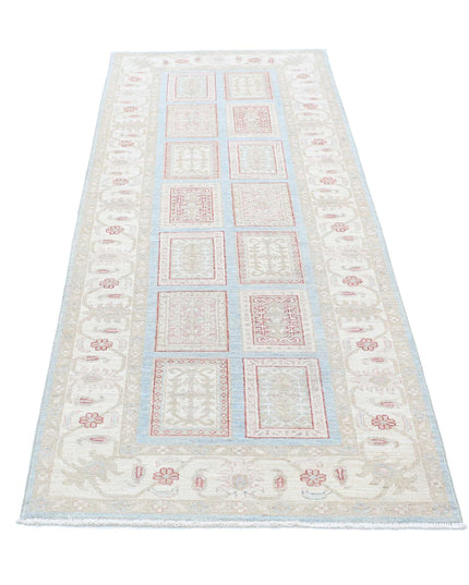 Serenity 2' 9" X 7' 9" Hand Knotted Wool Rug 2' 9" X 7' 9" (84 X 236) / Blue / Wool