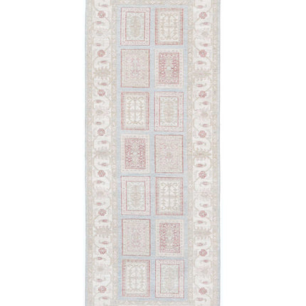 Serenity 2' 9" X 7' 9" Hand Knotted Wool Rug 2' 9" X 7' 9" (84 X 236) / Blue / Wool