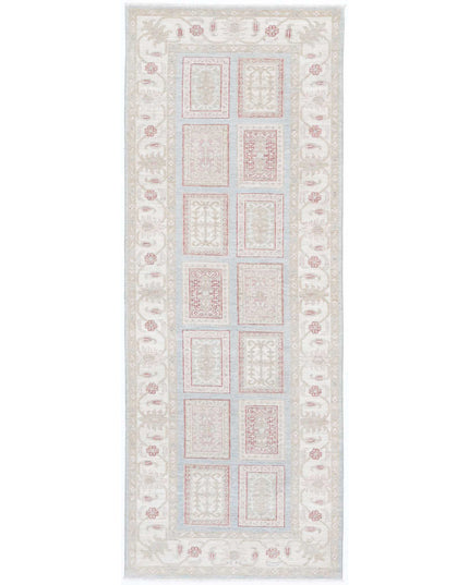 Serenity 2' 9" X 7' 9" Hand Knotted Wool Rug 2' 9" X 7' 9" (84 X 236) / Blue / Wool