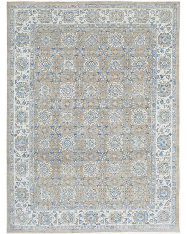Serenity 8' 8" X 11' 9" Hand Knotted Wool Rug 8' 8" X 11' 9" (264 X 358) / Taupe / Wool