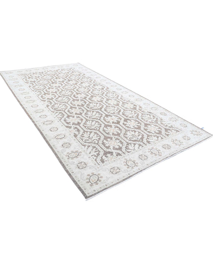 Serenity 6' 7" X 12' 4" Hand Knotted Wool Rug 6' 7" X 12' 4" (201 X 376) / Brown / Wool