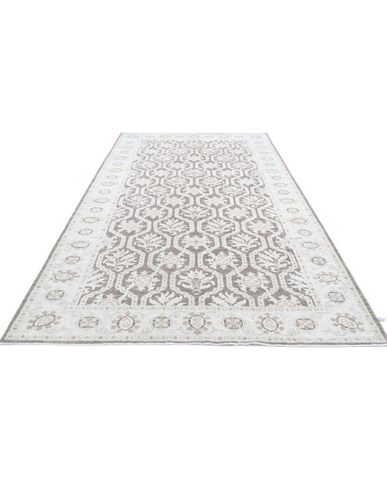 Serenity 6' 7" X 12' 4" Hand Knotted Wool Rug 6' 7" X 12' 4" (201 X 376) / Brown / Wool