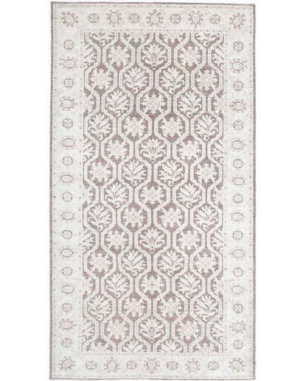Serenity 6' 7" X 12' 4" Hand Knotted Wool Rug 6' 7" X 12' 4" (201 X 376) / Brown / Wool