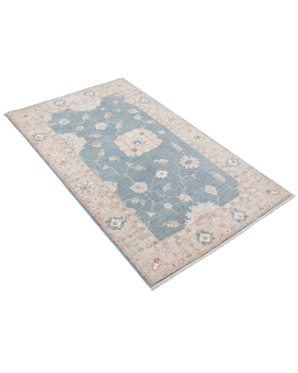 Serenity 3' 0" X 5' 1" Hand Knotted Wool Rug 3' 0" X 5' 1" (91 X 155) / Grey / Wool