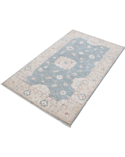 Serenity 3' 0" X 5' 1" Hand Knotted Wool Rug 3' 0" X 5' 1" (91 X 155) / Grey / Wool