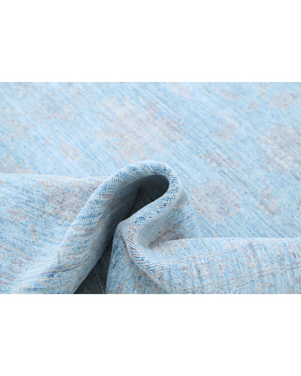 Serenity 4' 1" X 5' 8" Hand Knotted Wool Rug 4' 1" X 5' 8" (124 X 173) / Blue / Wool