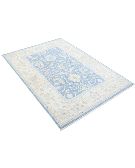 Serenity 4' 2" X 5' 9" Hand Knotted Wool Rug 4' 2" X 5' 9" (127 X 175) / Grey / Wool