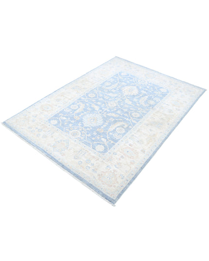 Serenity 4' 2" X 5' 9" Hand Knotted Wool Rug 4' 2" X 5' 9" (127 X 175) / Grey / Wool