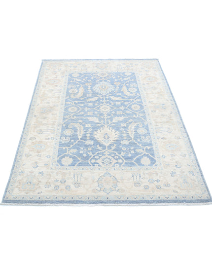 Serenity 4' 2" X 5' 9" Hand Knotted Wool Rug 4' 2" X 5' 9" (127 X 175) / Grey / Wool
