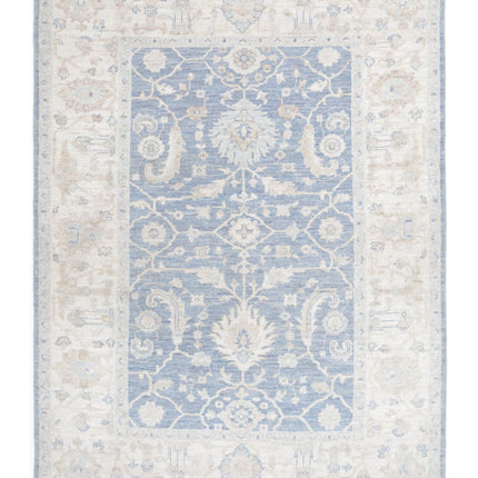 Serenity 4' 2" X 5' 9" Hand Knotted Wool Rug 4' 2" X 5' 9" (127 X 175) / Grey / Wool