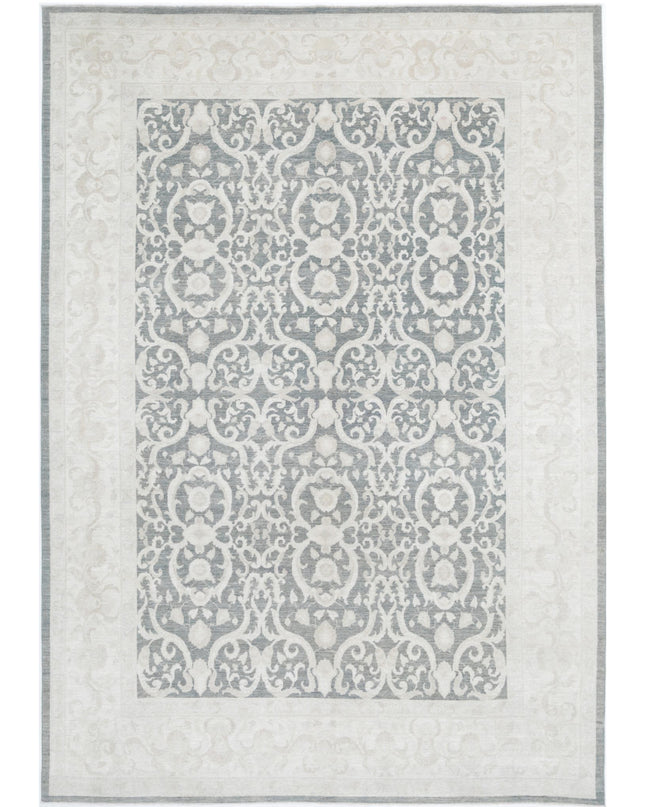 Serenity 8' 9" X 12' 6" Hand Knotted Wool Rug 8' 9" X 12' 6" (267 X 381) / Grey / Wool