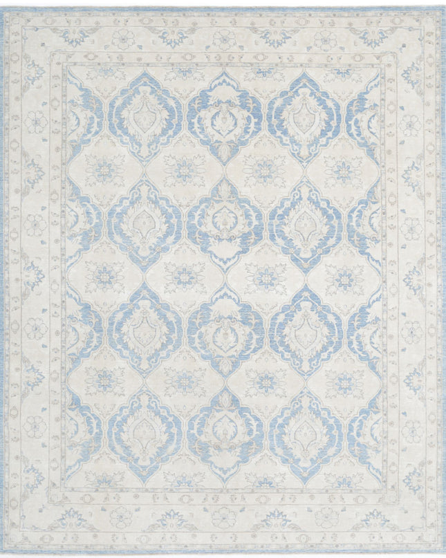 Serenity 9' 2" X 11' 4" Hand Knotted Wool Rug 9' 2" X 11' 4" (280 X 345) / Blue / Wool