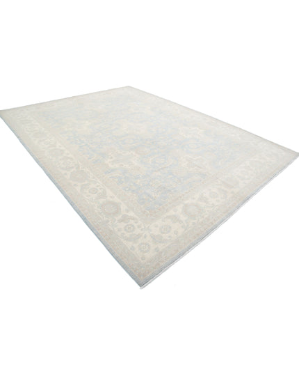 Serenity 9' 3" X 12' 5" Hand Knotted Wool Rug 9' 3" X 12' 5" (282 X 379) / Blue / Wool