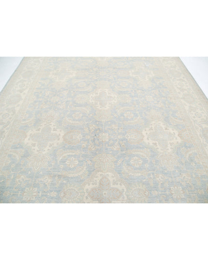 Serenity 9' 3" X 12' 5" Hand Knotted Wool Rug 9' 3" X 12' 5" (282 X 379) / Blue / Wool