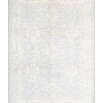 Serenity 9' 3" X 12' 5" Hand Knotted Wool Rug 9' 3" X 12' 5" (282 X 379) / Blue / Wool