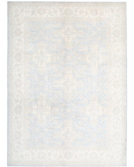 Serenity 9' 3" X 12' 5" Hand Knotted Wool Rug 9' 3" X 12' 5" (282 X 379) / Blue / Wool