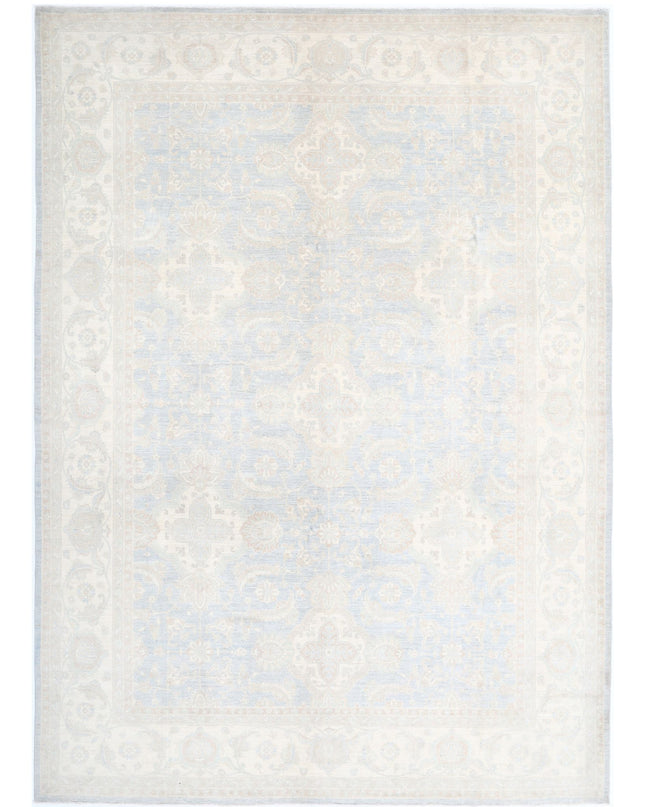Serenity 9' 3" X 12' 5" Hand Knotted Wool Rug 9' 3" X 12' 5" (282 X 379) / Blue / Wool