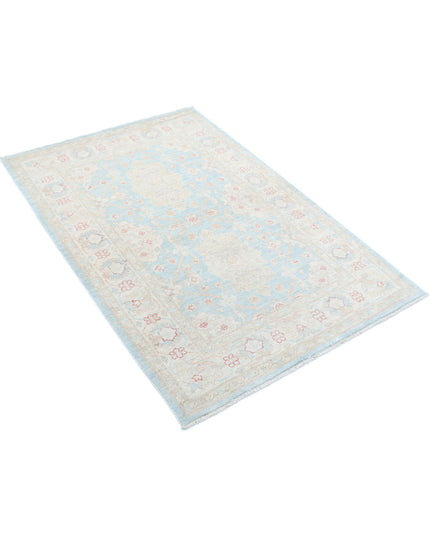 Serenity 3' 2" X 4' 9" Hand Knotted Wool Rug 3' 2" X 4' 9" (97 X 145) / Blue / Wool