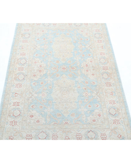 Serenity 3' 2" X 4' 9" Hand Knotted Wool Rug 3' 2" X 4' 9" (97 X 145) / Blue / Wool