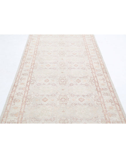 Serenity 3' 10" X 10' 8" Hand Knotted Wool Rug 3' 10" X 10' 8" (117 X 325) / Grey / Wool