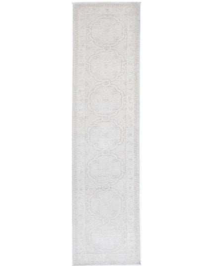 Serenity 2' 4" X 10' 0" Hand Knotted Wool Rug 2' 4" X 10' 0" (71 X 305) / Ivory / Wool