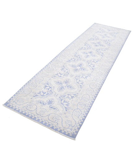 Serenity 2' 11" X 9' 10" Hand Knotted Wool Rug 2' 11" X 9' 10" (89 X 300) / Blue / Wool