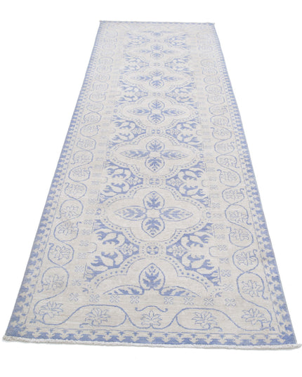Serenity 2' 11" X 9' 10" Hand Knotted Wool Rug 2' 11" X 9' 10" (89 X 300) / Blue / Wool