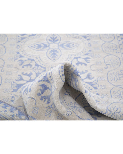 Serenity 2' 11" X 9' 10" Hand Knotted Wool Rug 2' 11" X 9' 10" (89 X 300) / Blue / Wool