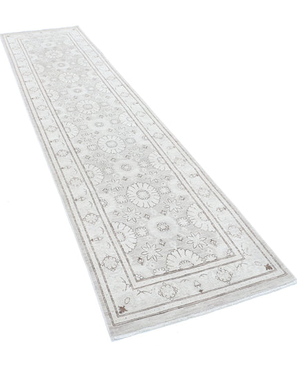 Serenity 2' 8" X 11' 2" Hand Knotted Wool Rug 2' 8" X 11' 2" (81 X 340) / Grey / Wool