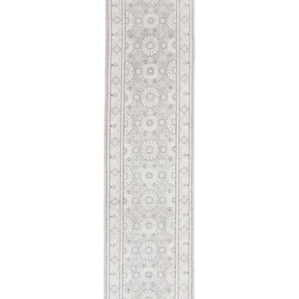 Serenity 2' 8" X 11' 2" Hand Knotted Wool Rug 2' 8" X 11' 2" (81 X 340) / Grey / Wool