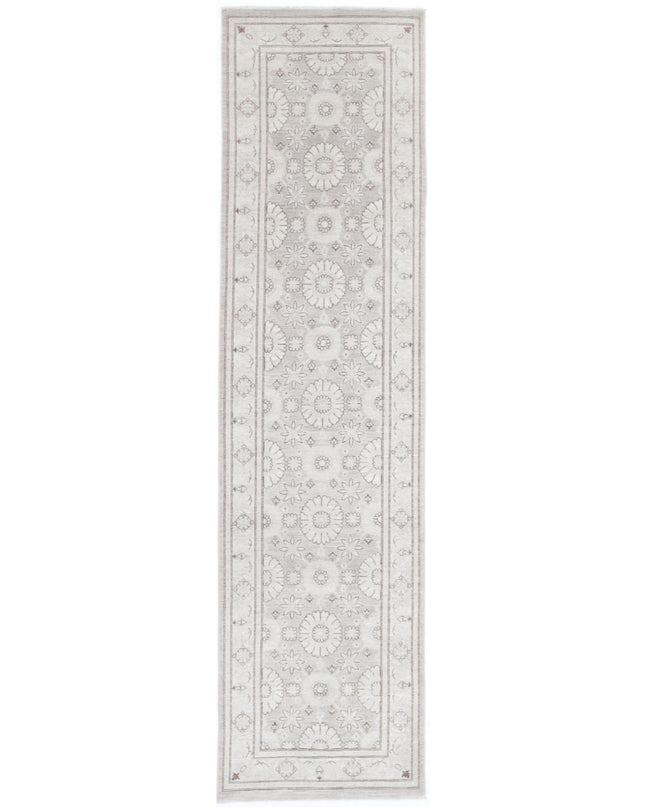 Serenity 2' 8" X 11' 2" Hand Knotted Wool Rug 2' 8" X 11' 2" (81 X 340) / Grey / Wool