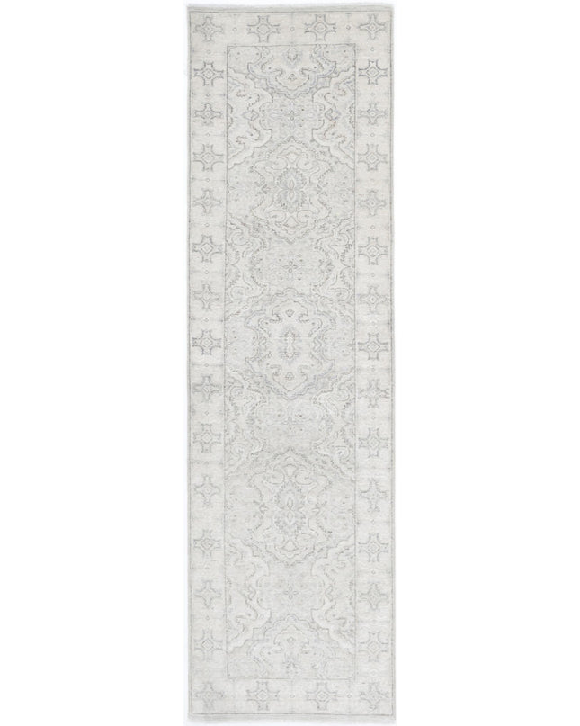 Serenity 2' 6" X 9' 6" Hand Knotted Wool Rug 2' 6" X 9' 6" (76 X 290) / Grey / Wool