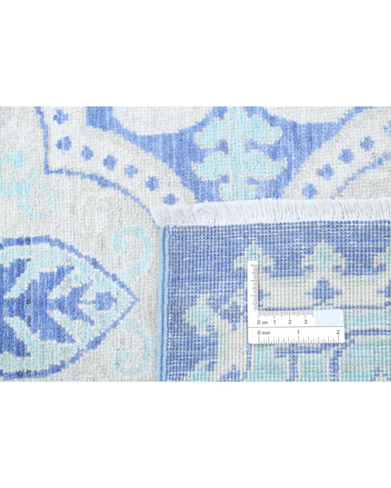 Serenity 3' 0" X 9' 11" Hand Knotted Wool Rug 3' 0" X 9' 11" (91 X 302) / Blue / Wool