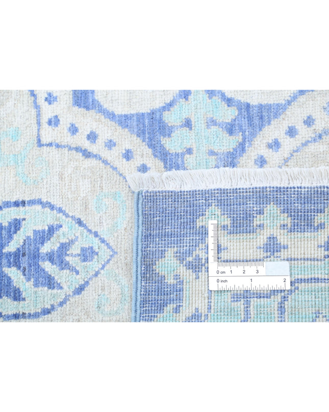 Serenity 3' 0" X 9' 11" Hand Knotted Wool Rug 3' 0" X 9' 11" (91 X 302) / Blue / Wool