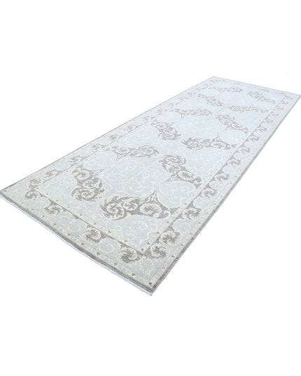 Serenity 4' 11" X 13' 2" Hand Knotted Wool Rug 4' 11" X 13' 2" (150 X 401) / Grey / Wool