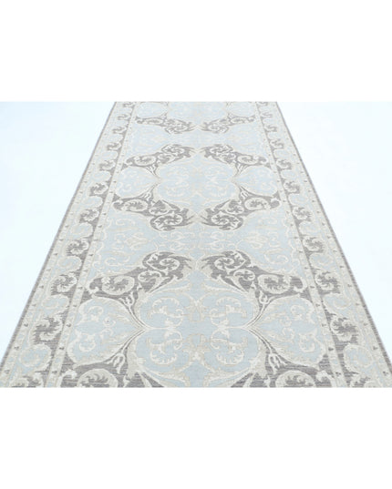 Serenity 4' 11" X 13' 2" Hand Knotted Wool Rug 4' 11" X 13' 2" (150 X 401) / Grey / Wool
