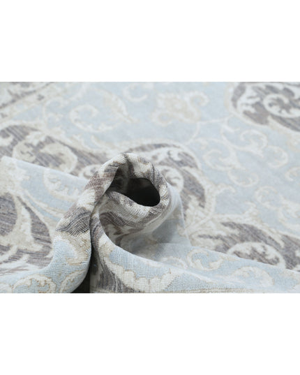 Serenity 4' 11" X 13' 2" Hand Knotted Wool Rug 4' 11" X 13' 2" (150 X 401) / Grey / Wool