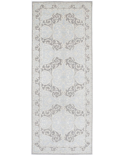 Serenity 4' 11" X 13' 2" Hand Knotted Wool Rug 4' 11" X 13' 2" (150 X 401) / Grey / Wool