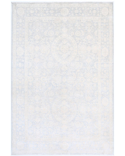 Serenity 5' 11" X 8' 11" Hand Knotted Wool Rug 5' 11" X 8' 11" (180 X 272) / Ivory / Wool