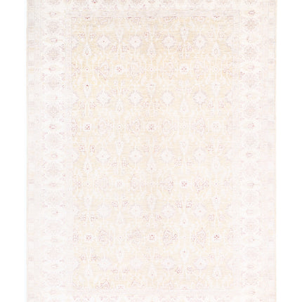 Serenity 6' 3" X 8' 9" Hand Knotted Wool Rug 6' 3" X 8' 9" (191 X 267) / Ivory / Wool