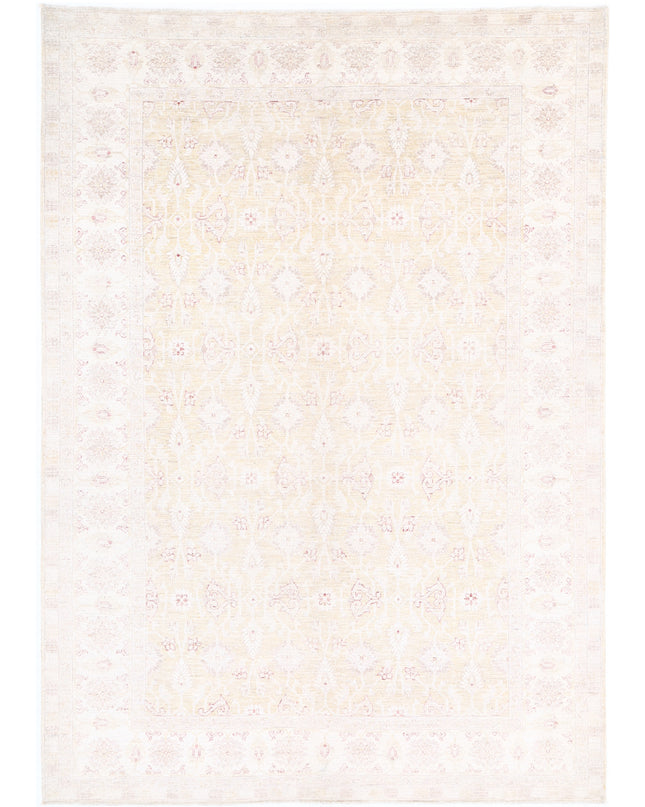 Serenity 6' 3" X 8' 9" Hand Knotted Wool Rug 6' 3" X 8' 9" (191 X 267) / Ivory / Wool