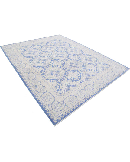 Serenity 7' 11" X 9' 9" Hand Knotted Wool Rug 7' 11" X 9' 9" (241 X 297) / Blue / Wool