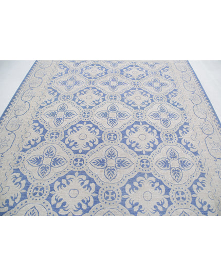 Serenity 7' 11" X 9' 9" Hand Knotted Wool Rug 7' 11" X 9' 9" (241 X 297) / Blue / Wool