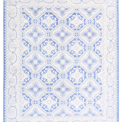Serenity 7' 11" X 9' 9" Hand Knotted Wool Rug 7' 11" X 9' 9" (241 X 297) / Blue / Wool