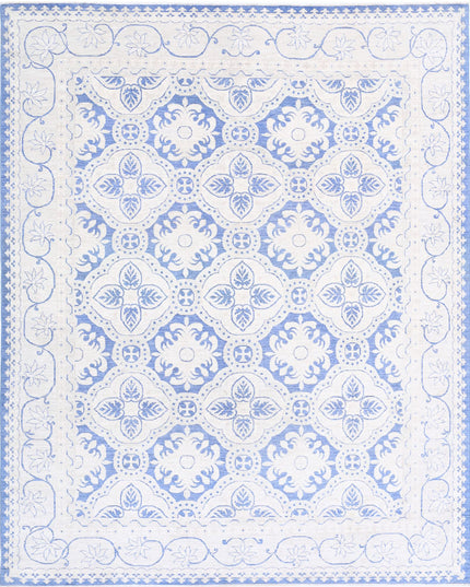 Serenity 7' 11" X 9' 9" Hand Knotted Wool Rug 7' 11" X 9' 9" (241 X 297) / Blue / Wool