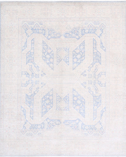 Serenity 7' 9" X 9' 2" Hand Knotted Wool Rug 7' 9" X 9' 2" (236 X 280) / Blue / Wool
