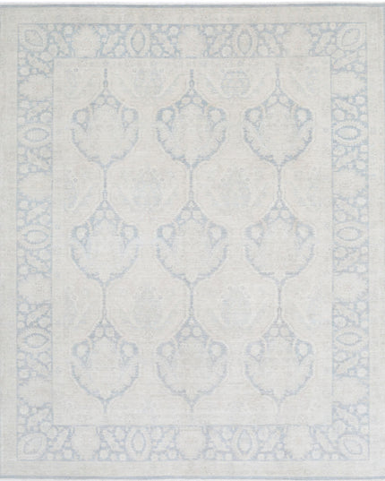 Serenity 8' 0" X 9' 8" Hand Knotted Wool Rug 8' 0" X 9' 8" (244 X 295) / Grey / Wool